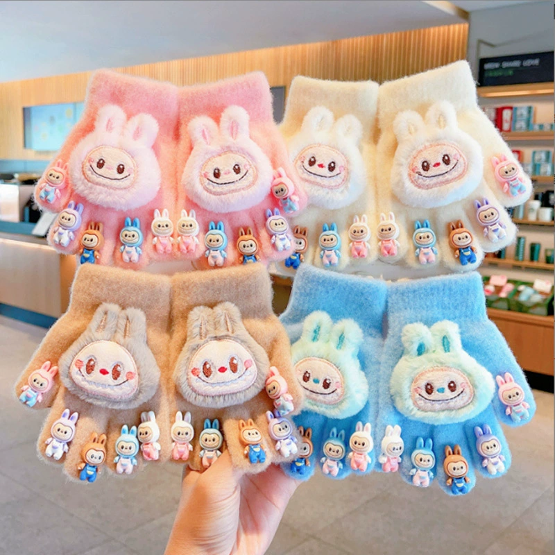 Children's cartoon cute keep warm creative gloves