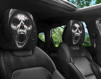 seat cover | Universal seat cover - screaming-skull-double-sided-printing-1-piece