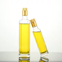 Оптовая продажа фабрики Кристалл белое стекло бутылка оливкового масла бутылка масла камелии бутылка масла грецкого ореха бутылка восьмиугольная стеклянная бутылка печать логотипа