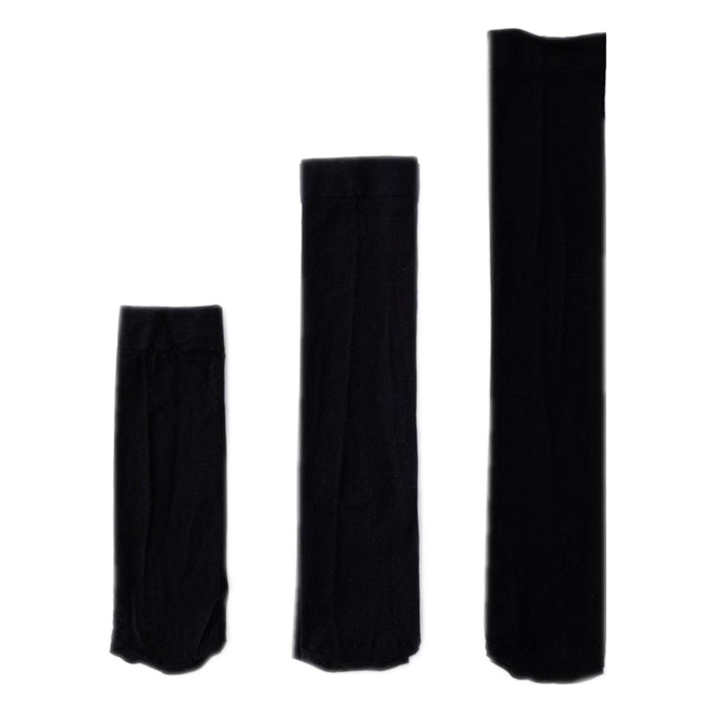 Calcetines de becerro blancos y negros transpirables de color sólido calcetines de estudiante cortos de terciopelo fino sobre la rodilla calcetines de moda versátiles