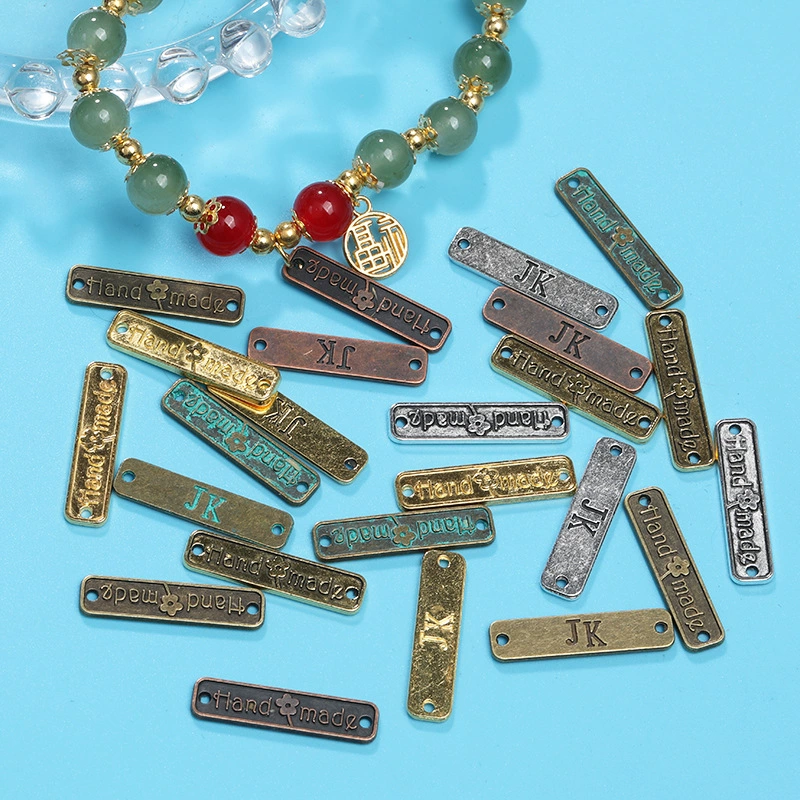 DIY винтажный сплав ювелирные аксессуары ручной работы бренд кулон завод прямые поставки 6X25X1 мм