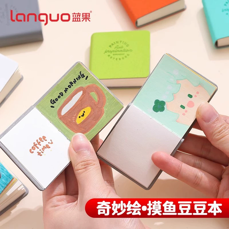 Синий фруктовый щепофасоль толстый 200 г акриловый картон портативный маленький Марк блокнот для заметок оптом