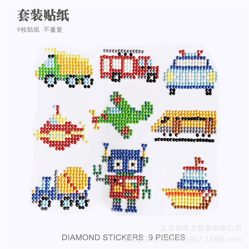 2024 nuevo estilo 5d princesa de dibujos animados pegatinas gratis pintura de diamantes artesanía para niños pegatinas decorativas de bricolaje pegatinas de refrigerador