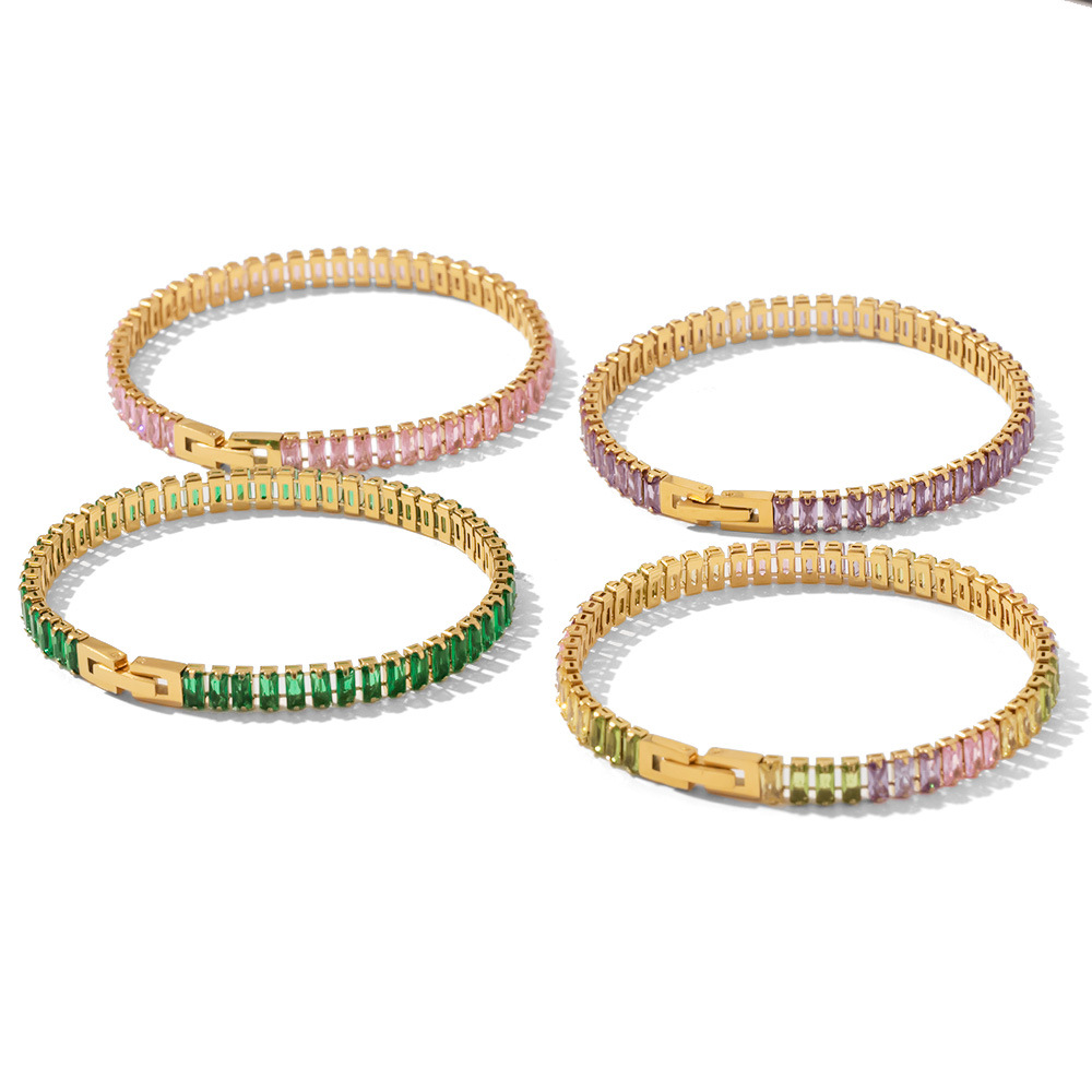 304 Stainless Steel Material PVD Coated Real Gold Plated Geometric Stainless Steel Fashion Waterproof Non Tarnish 304 Stainless Steel Bracelets
