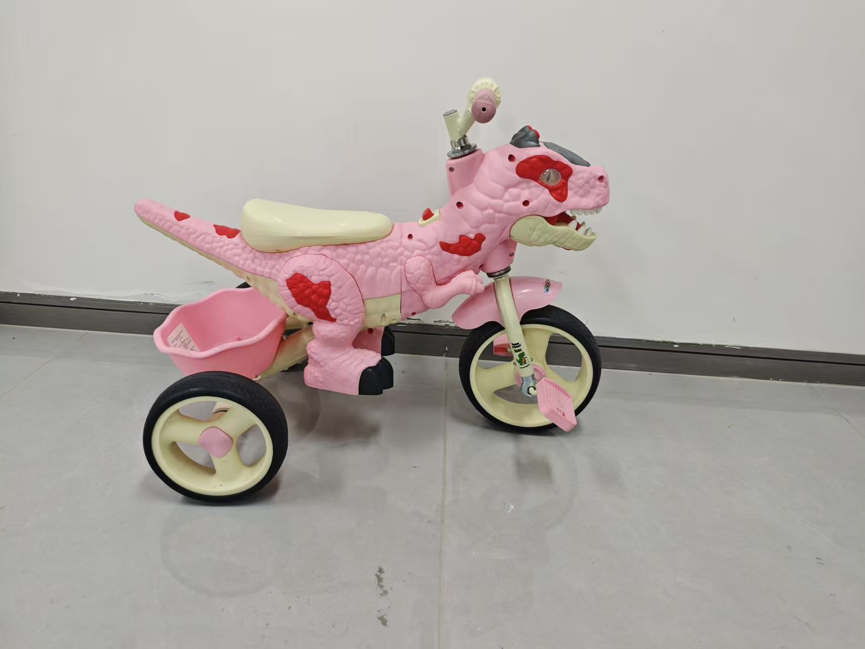 Bicicleta de Equilibrio de Dinosaurio para Niños de 3 a 6 Años de Acero al Carbono Sin Pedales