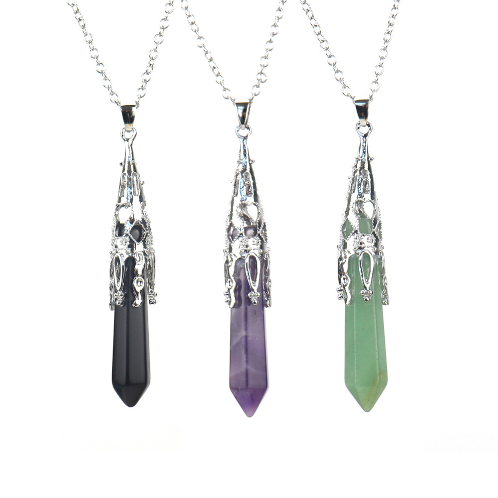 Simple Style Leaf Agate Plating Pendant Necklace 1 Piece