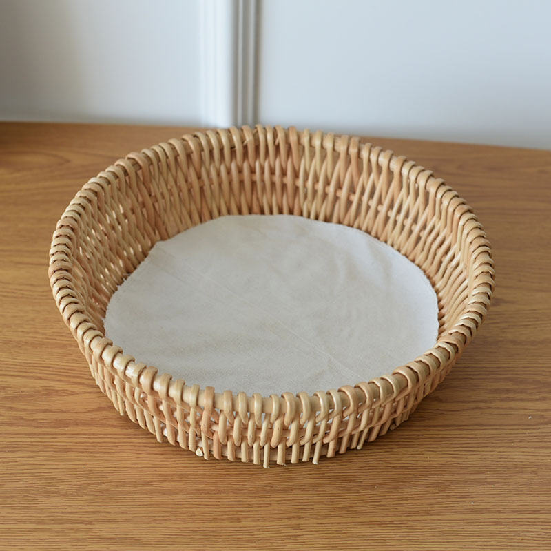 Cesta de pan al vapor cesto de almacenamiento de sauce cesto de frutas bambú trenzado cesto de pan verduras frutas secas caseras huevos bocadillos almacenamiento de tela cesta