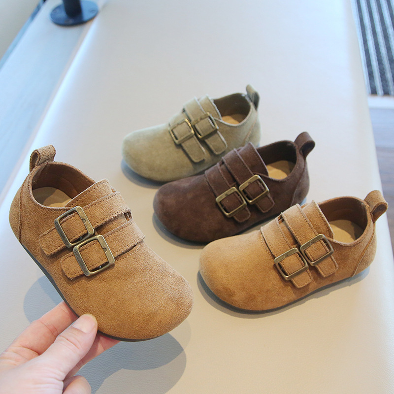 Children's Birkenstock Shoes 2026 Spring and Autumn New Style Girls' Small Leather Shoes Retro Boys' Loafers Soft-Soled Baby Shoes Single Shoes