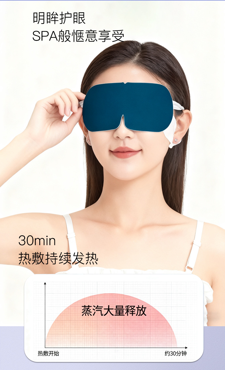 Steam Eye Mask with Lutein Self Heating Warm Compress for Eye Fatigue Sleep and Light Blocking specifications