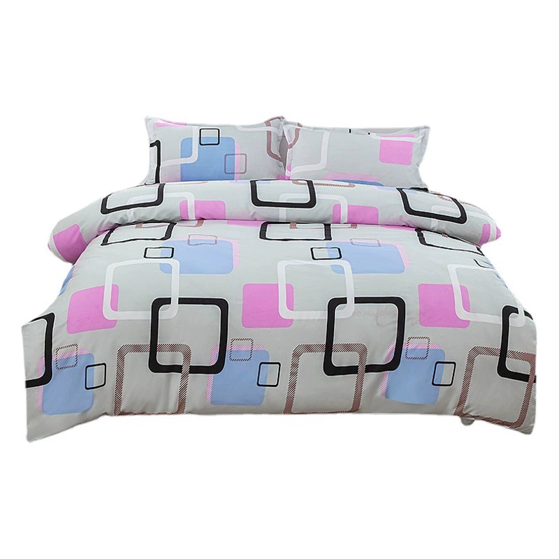 Новый продукт шлифовальный свет Роскошная печатная простыня пододеяльник из четырех предметов оптом комплект постельных принадлежностей полоса из трех предметов производители