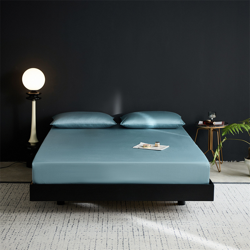 Hotel de lujo ligero de siete estrellas soporte de alta gama algodón de lana larga cama de algodón cubierta de protección de colchón cubierta antideslizante tres piezas