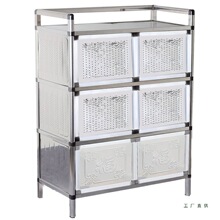 不锈钢碗柜收纳柜橱柜灶台储物柜厨房柜子灶台柜家用铝合金橱柜