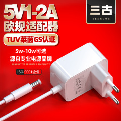 5v1a電源アダプタラインgs認証5v2a徳欧規ce認証壁式ヨーロッパ電源アダプタ