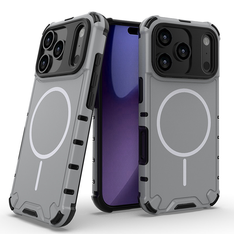适用iPhone16 Pro max军工级防摔保护套苹果11光栅实色磁吸手机壳|undefined