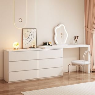 Dressing Table Bedroom Simple Modern Cream Style Cupboard Dressing Table Integrated Small Dressing Table Retractable Dressing Table