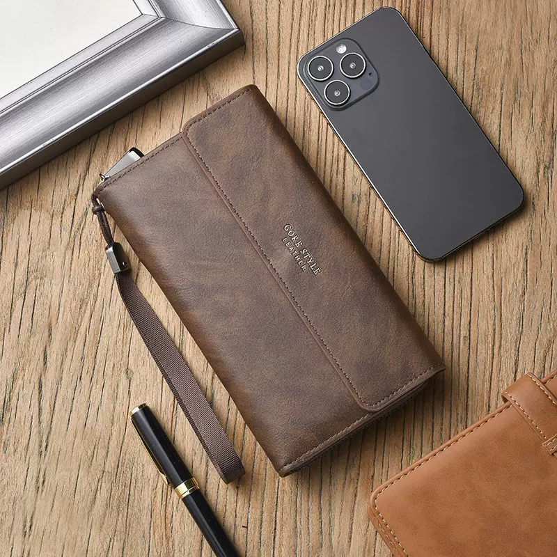 男士钱包男包pu钱夹手拿包新款休闲手机长款多卡位厂家批发大容量