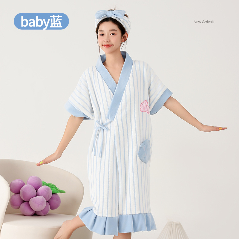 02#구름 토끼 베이비 블루 스커트