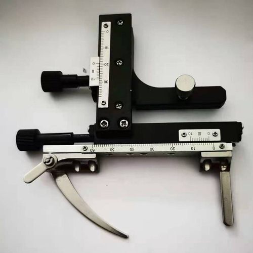 Bio-optical microscope movement caliper vernier caliper metal tape scale up and down left and right adjustment ruler