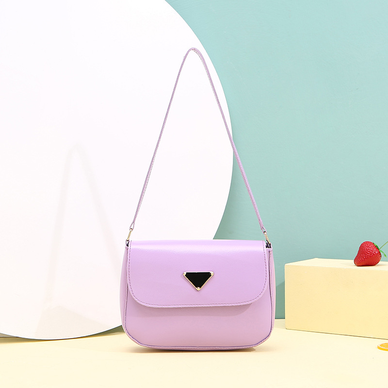 PU ādas ģeometriskas formas paduses plecu soma Sieviešu soma Moderna, vienkārša un daudzpusīga temperamenta soma_voghion.com