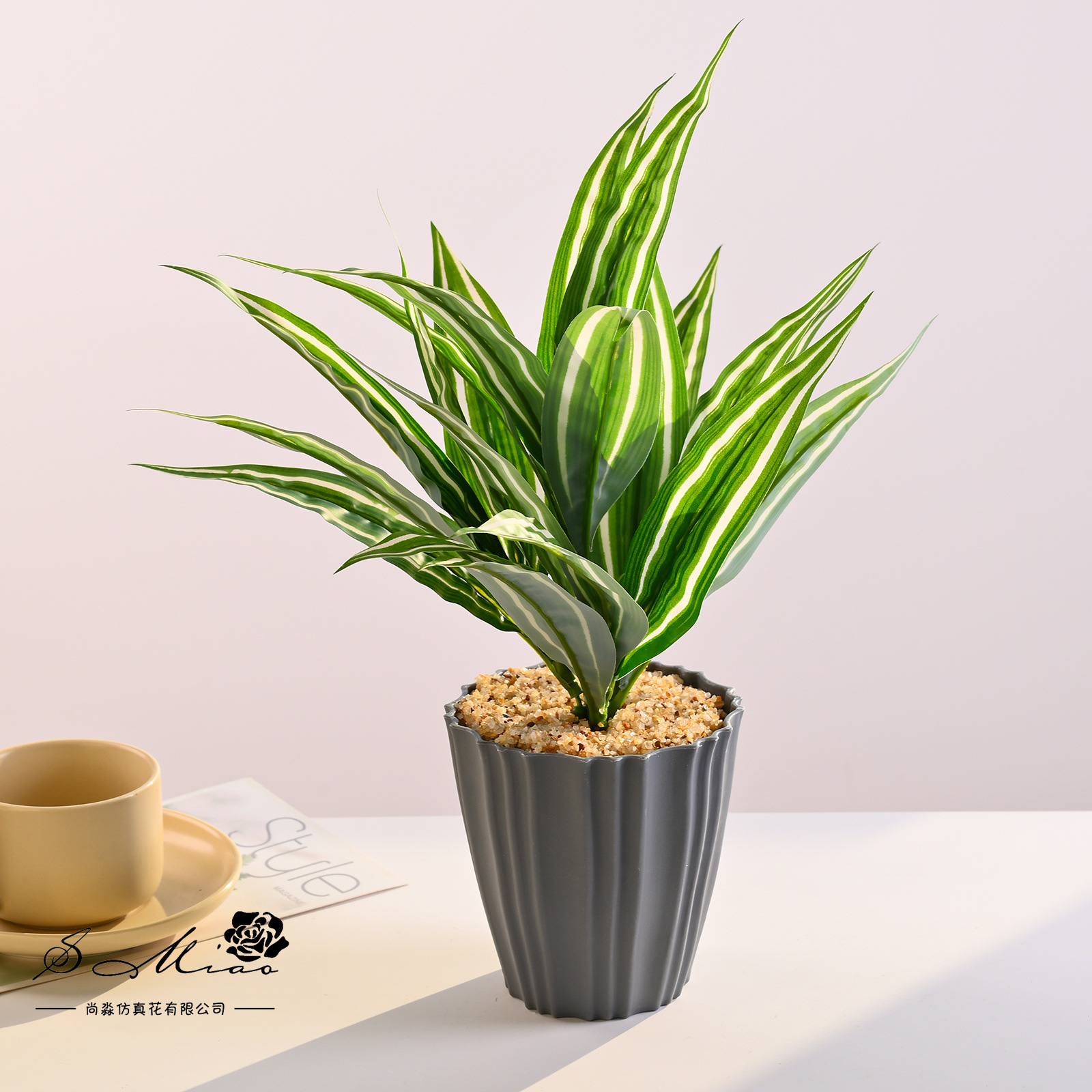 Árbol de hierro brasileño verde oscuro, planta verde, simulación, planta en maceta, decoración de estudio fotográfico para el hogar creativo, planta verde artificial, simulación, bonsái