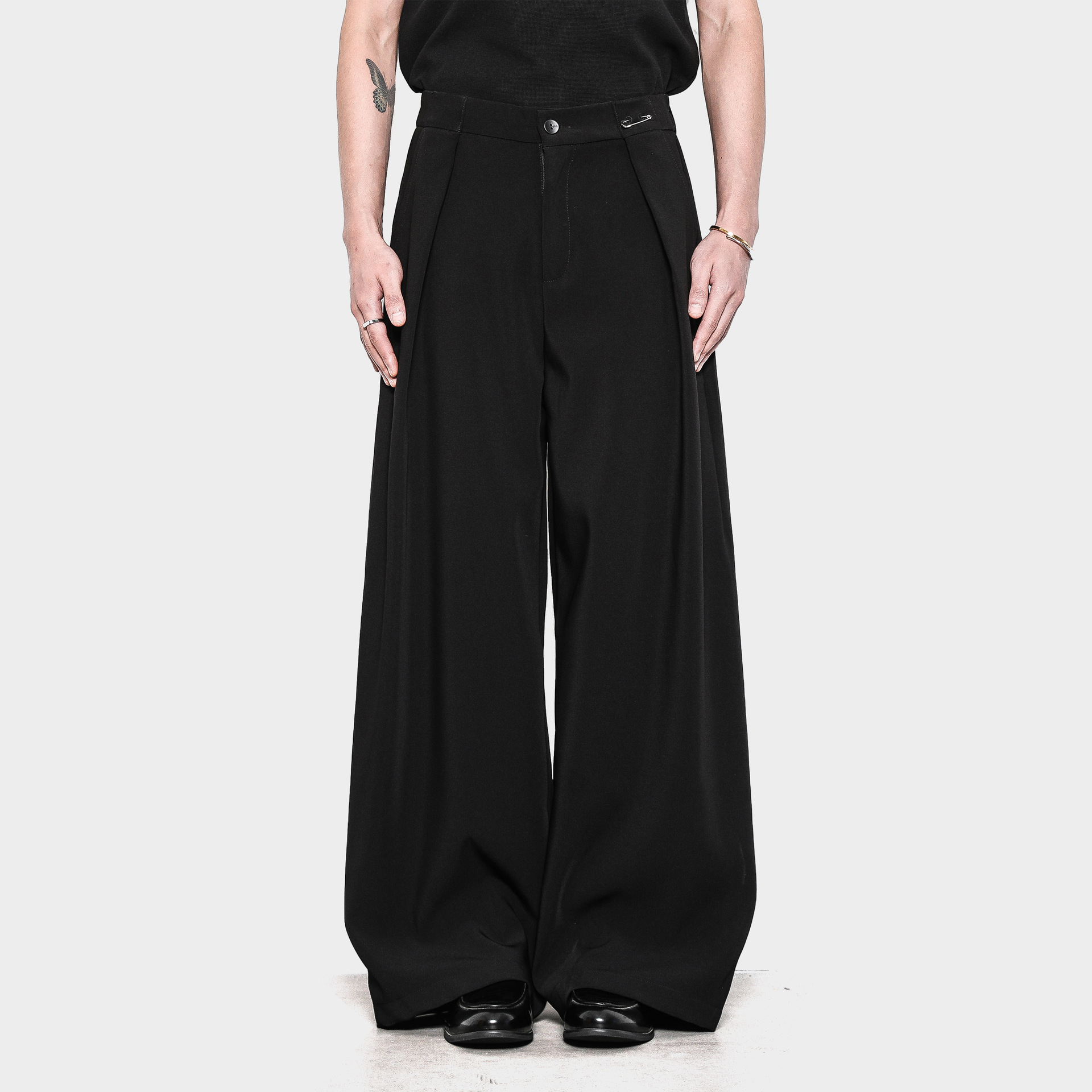 Three-Dimensional Pleated Trousers for Men, Summer New Trendy Straight Casual Trousers for Men and Women, Loose Design Wide-Leg Trousers