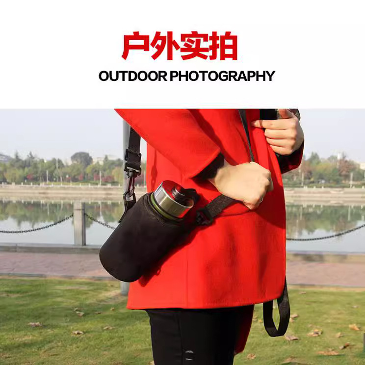 Deportes al aire libre hervidor de agua cubierta de la taza de la correa portátil cubierta protectora engrosada cubierta de aislamiento de tela de buceo