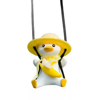 Car hanging: Mirror Car Interior Decoration Car - yellow-hat-banana-duck