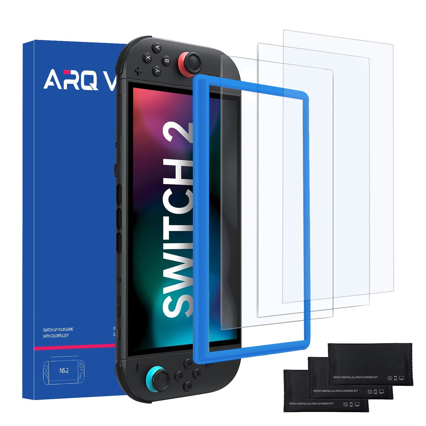 Arqvalora Is Suitable for Switch2 Tempered Film, Nintendo Switch 2 Generation High-Aluminum Tempered Film Frame
