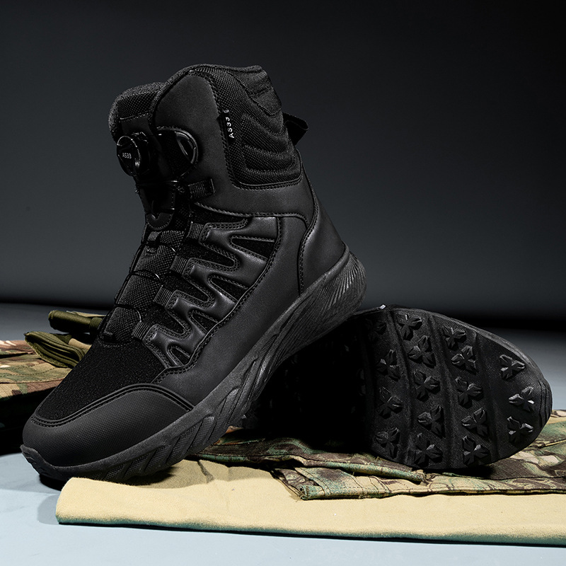 Botas tácticas de gran tamaño, botas tácticas respirables de la escuela secundaria, botas al aire libre para hombres, botas del desierto, botas de montaña.