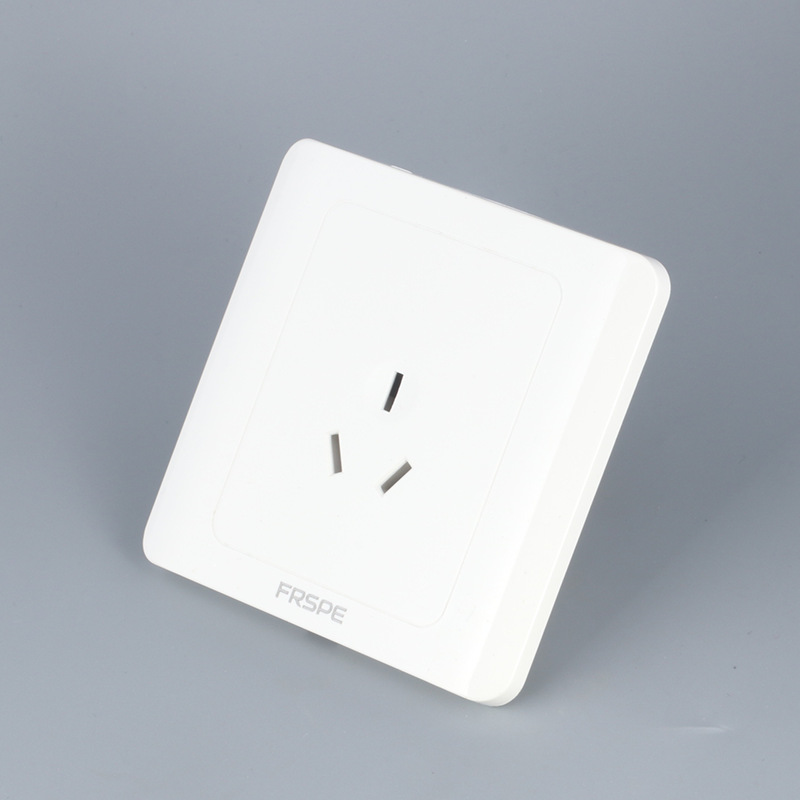 Estándar nacional de tres agujeros 10A panel de toma de corriente ignífugo de pared de montaje oculto lámpara de emergencia refrigerador panel de toma de corriente de tres patas