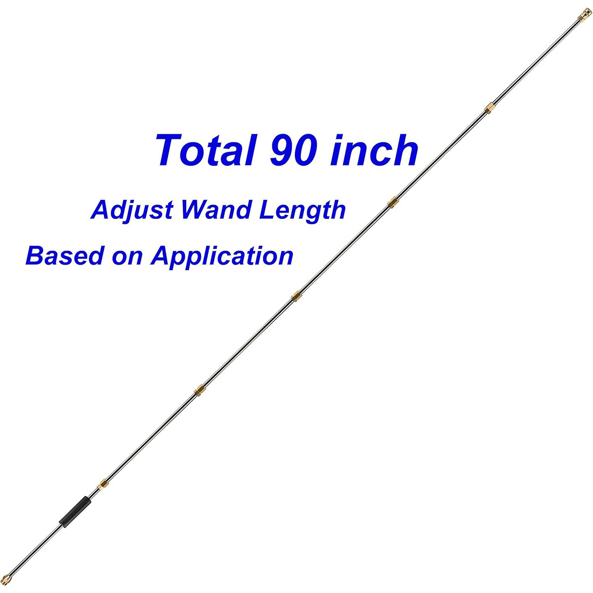 压力垫圈延长杆90 英寸功率垫圈枪1/4英寸快速连接,M22 4000 PSI