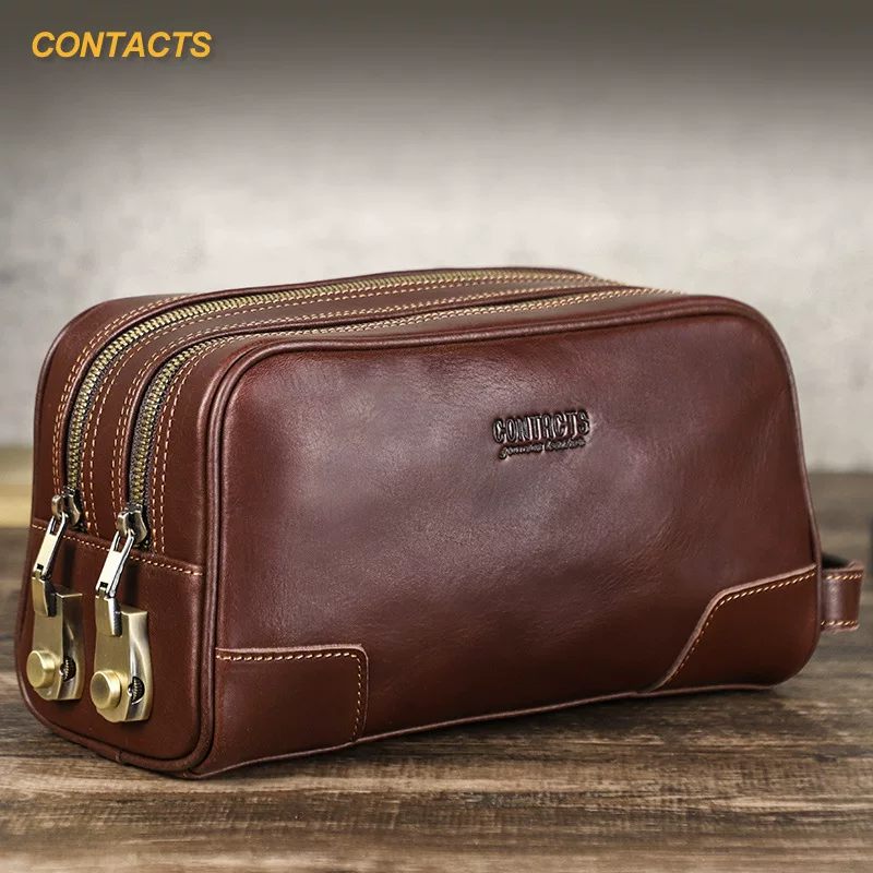 黒天使 Leather elite universal small clutch bag, handheld organizer bag, cowhide