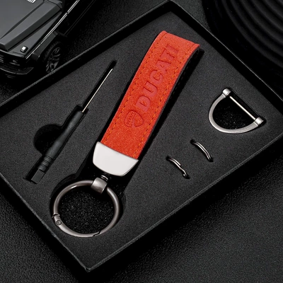 Motorcycle Key Motorcycle Keychain - orange-motorcycle-keychain-ducati