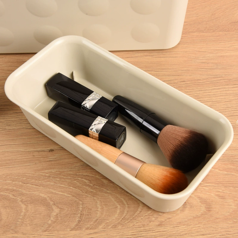 Desktop storage boxes, modular plastic organizers for drawers and counters, multiple sizes 10×10×5–35×25×5 cm