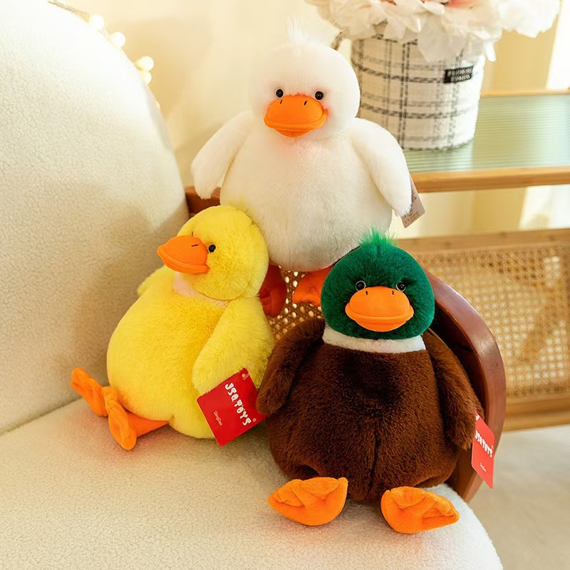 Los nuevos juguetes de peluche de patos suaves y lindos muñecas de patos para niños tranquilizadores regalos al por mayor