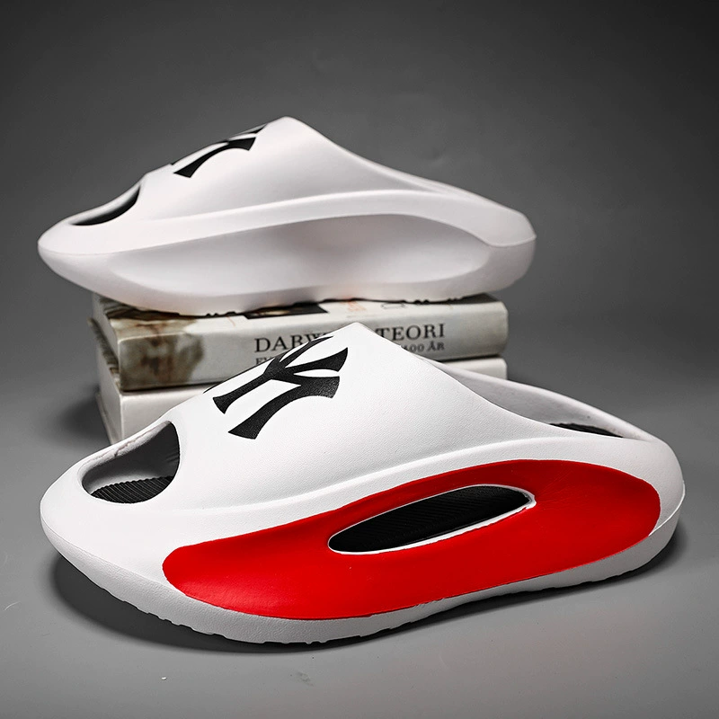 Наступите на чувство говна Тапочки из ЭВА на толстой мягкой подошве 2023 Новая Летняя мужская обувь модная пляжная обувь Fish Mouth Тапочки