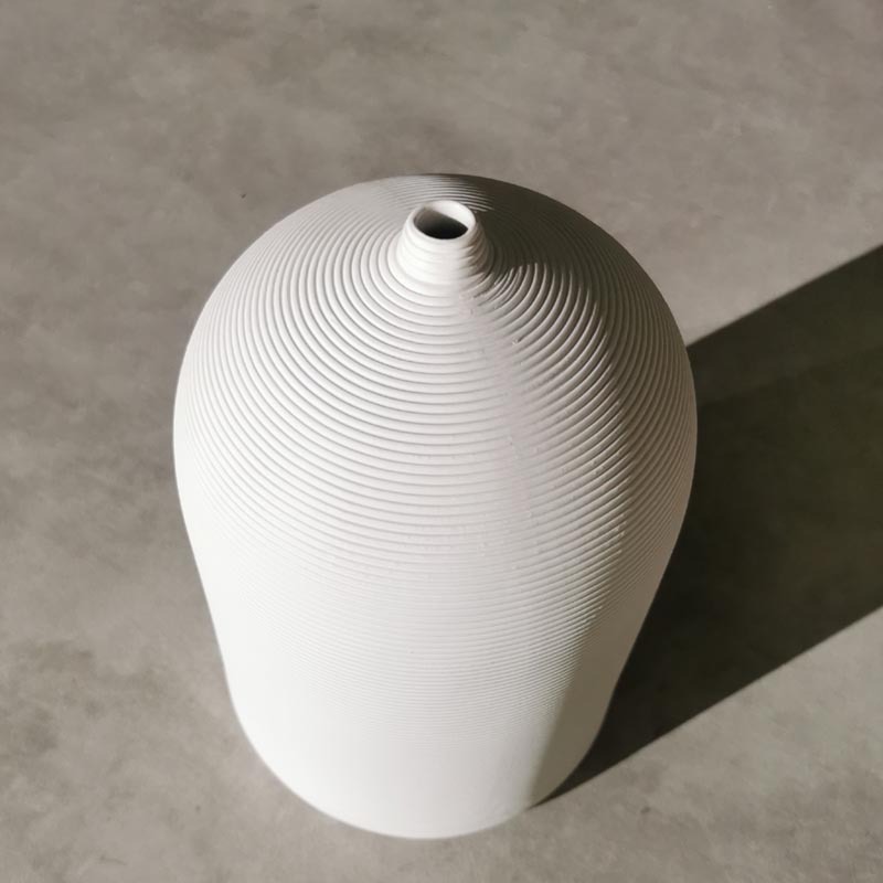 Cerámica boca pequeña jarrón blanco Zen viento silencioso arreglo floral flor seca decoración té habitación cama y desayuno escritorio suave Decoración