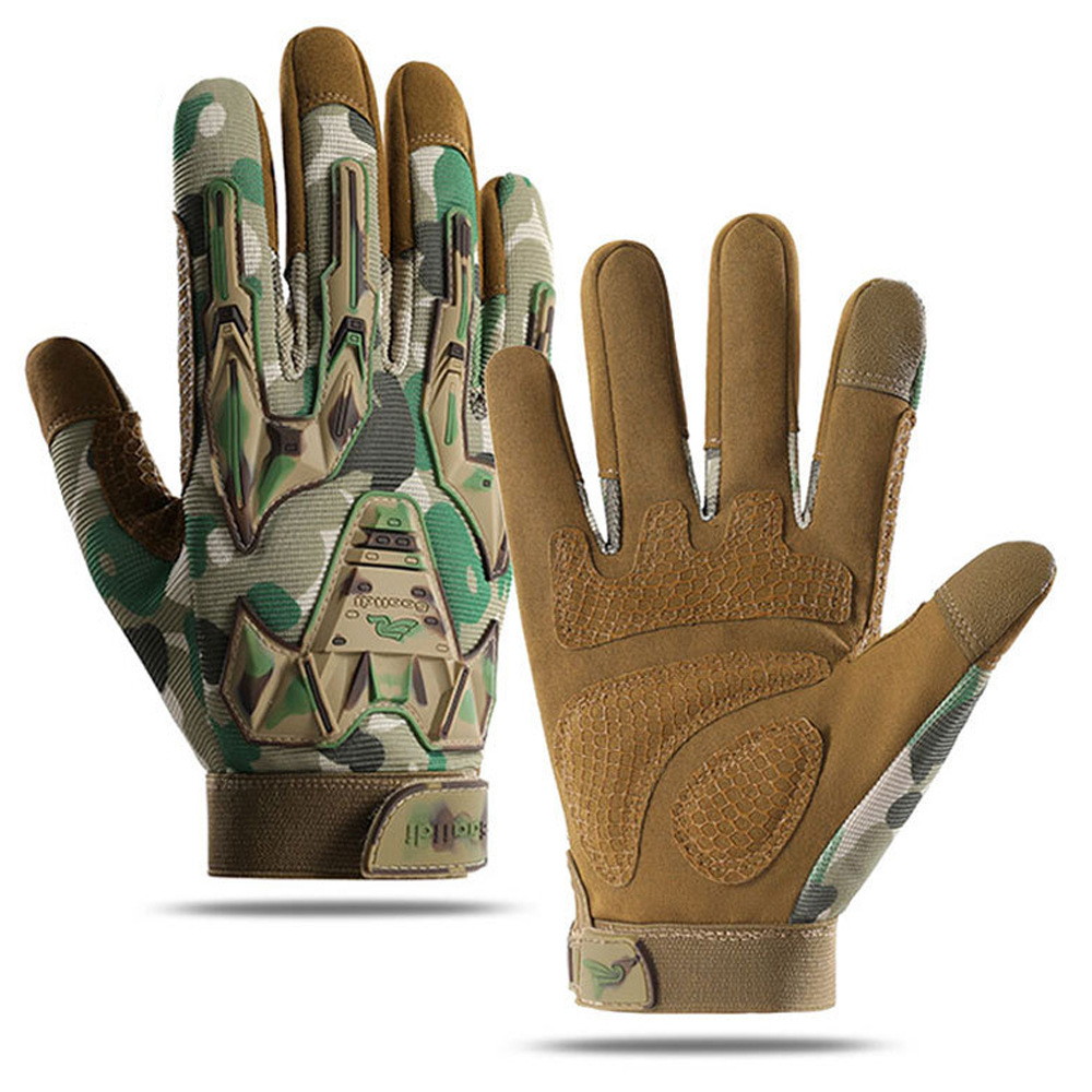 Guantes tácticos para hombres resistentes al desgaste a prueba de viento locomotora antideslizante al aire libre conducir pantalla táctil montar anti-caída guantes de protección de dedo completo