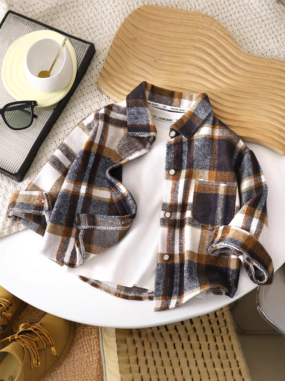 Primavera y otoño ropa infantil Camisas casuales de cuadrados para hombres Camisas de manga larga chaqueta de moda para niños chaqueta de moda