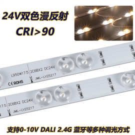 led低压双色漫反射灯条24v双色漫反射3030卷帘灯软膜灯透光石灯条