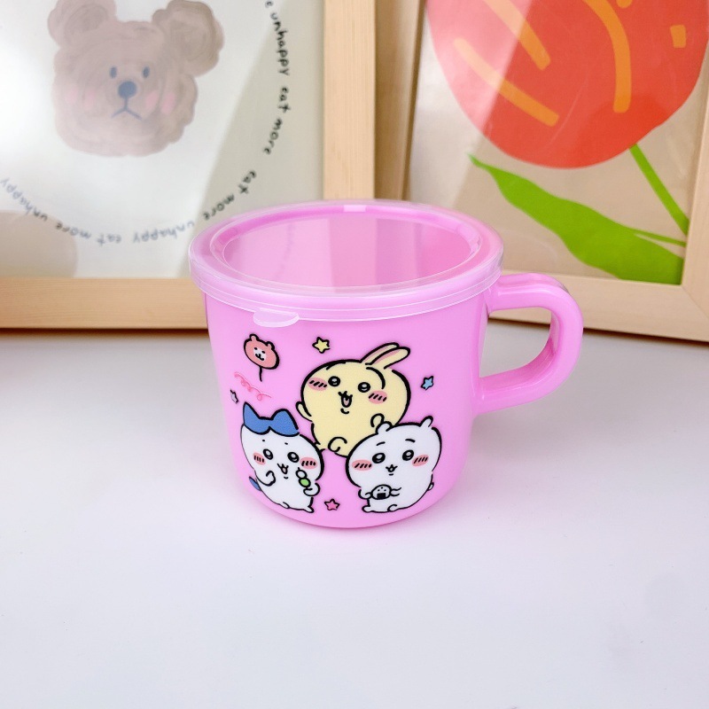 子供用ハンドルウォーターカップ幼稚園ドリンクカップステッチクロミ蓋付き漫画ミルクカップドリンクカップ|undefined