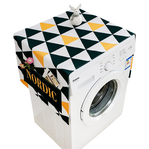 Single and double door refrigerator dust cover drum washing machine cover microwave oven top dust cover cross-border Shopee