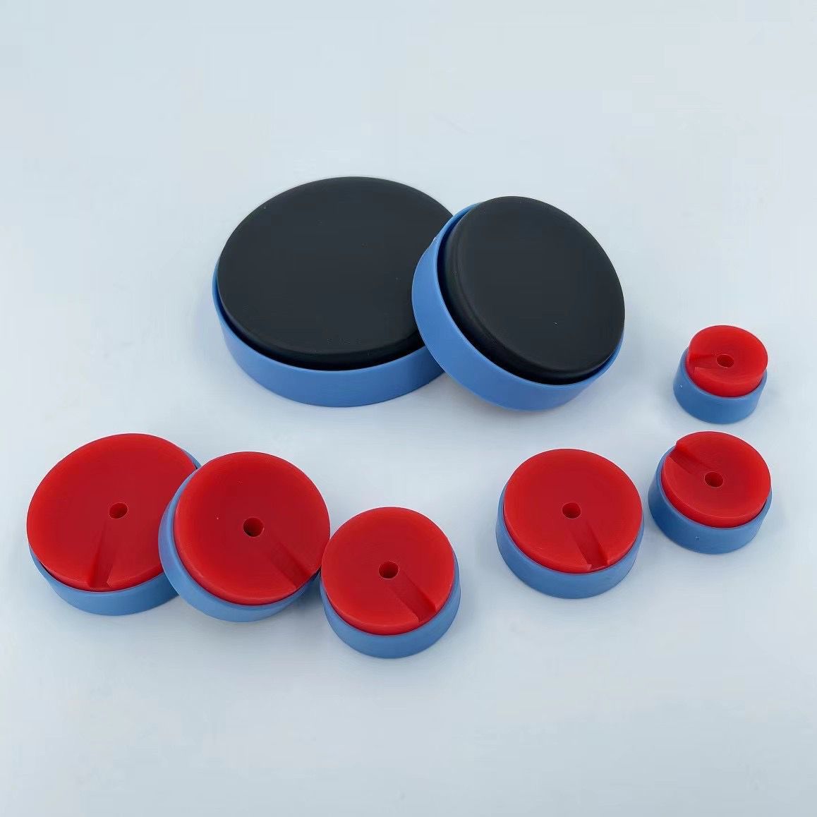 修表工具 机芯座 软胶表垫 优质8个装机芯垫 表座 多尺寸胶表垫