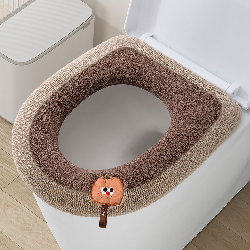 便器座布団家庭用便器座布団四季通用座布団セット冬に手を厚くする便器カバー|undefined