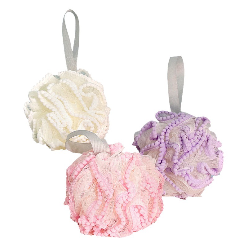 Chica linda de gama alta Bola de baño no dispersa de perlas Bola de baño de flores de baño femenino