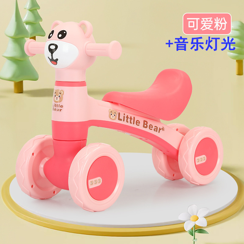 Patina para niños de 1 - 3 años de edad, patina para niños pequeños, patina anti-rollback, coche de equilibrio para bebés, luz de música