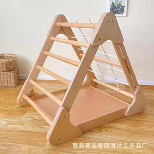 Wooden Children's Triangle Climbing Frame European Style New Home Kindergarten Toys Small Baby Indoor Climbing Frame