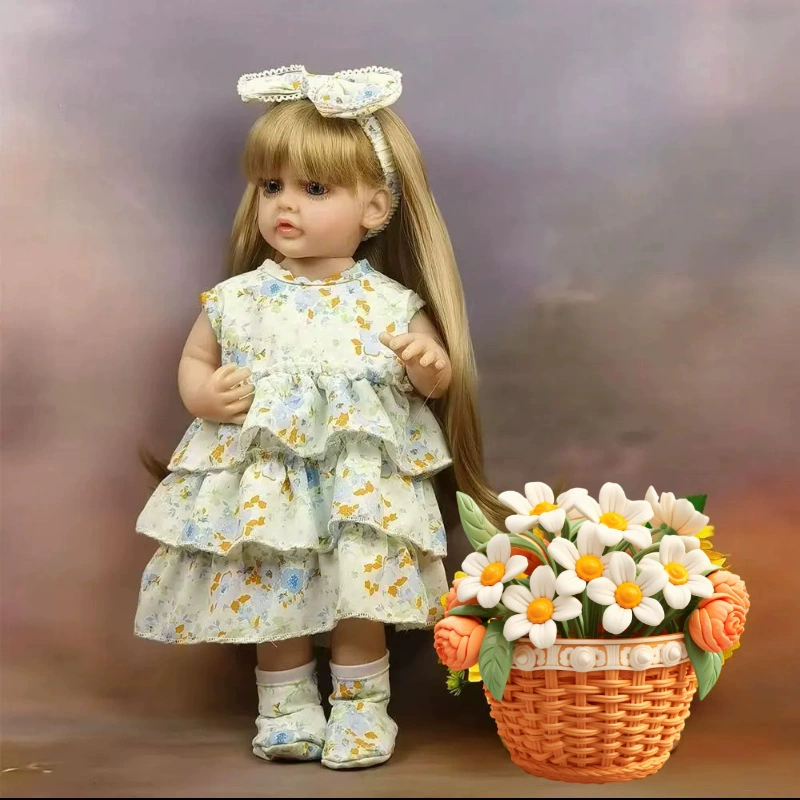 Трансграничная детская одежда 55cm года, комплект для одевания, юбка, платье для куклы реборн, согревающее сердце платье для новорожденных девочек, партия