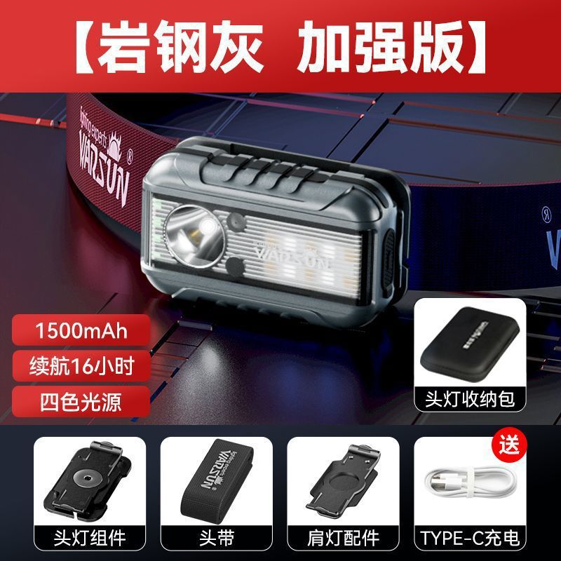 Fabricante de Wolson TD01 faro de advertencia de hombro luz de carga multifuncional luz de alta intensidad super brillante noche pescando faro de inducción