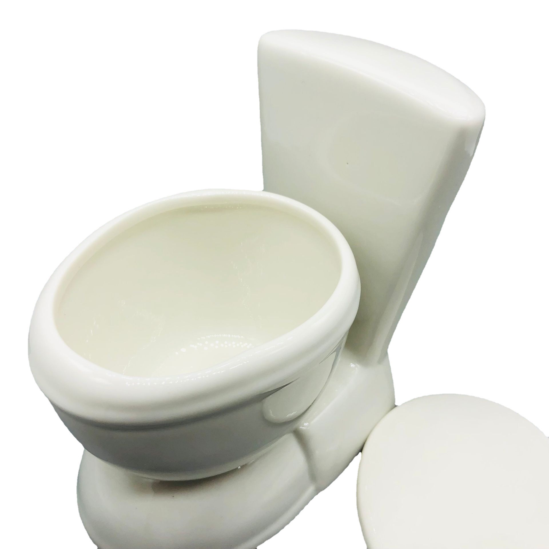 Parodia taza de inodoro creativo de gran capacidad tridimensional taza de caca taza de inodoro con tapa Taza de cerámica